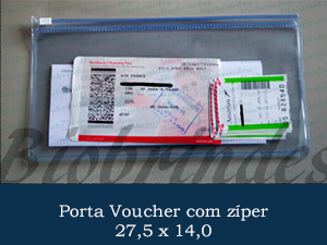 Porta Voucher com zper 27,0 x 14,0